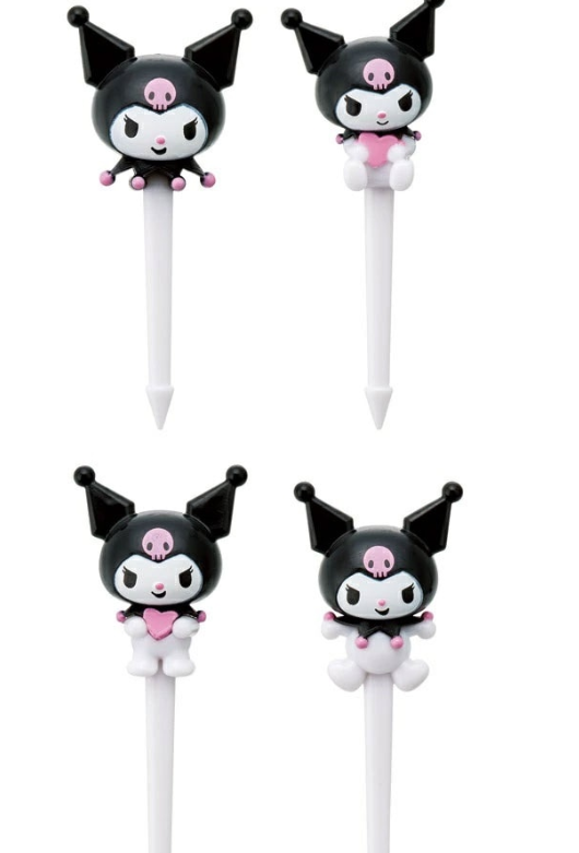 (Pre-Order) Skater Lunch Pick 4 Packs Lunch Pick Lunch Box Pick Skewer Bento Decoration Kuromi