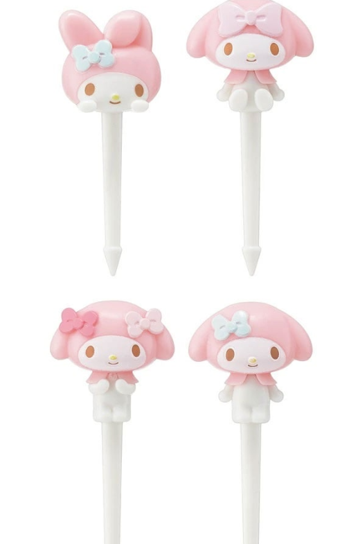 (Pre-Order) Skater Lunch Picks 4 pieces Character skewers cute bento box decoration My Melody