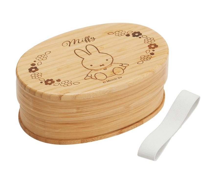 (Pre-Order) Skater Bamboo Storage Container 600ml 1 Tier 1 Stage Japanese Style Miffy