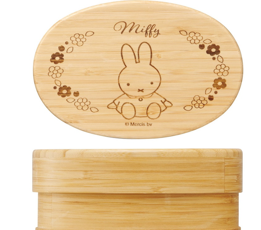 (Pre-Order) Skater Bamboo Storage Container 600ml 1 Tier 1 Stage Japanese Style Miffy