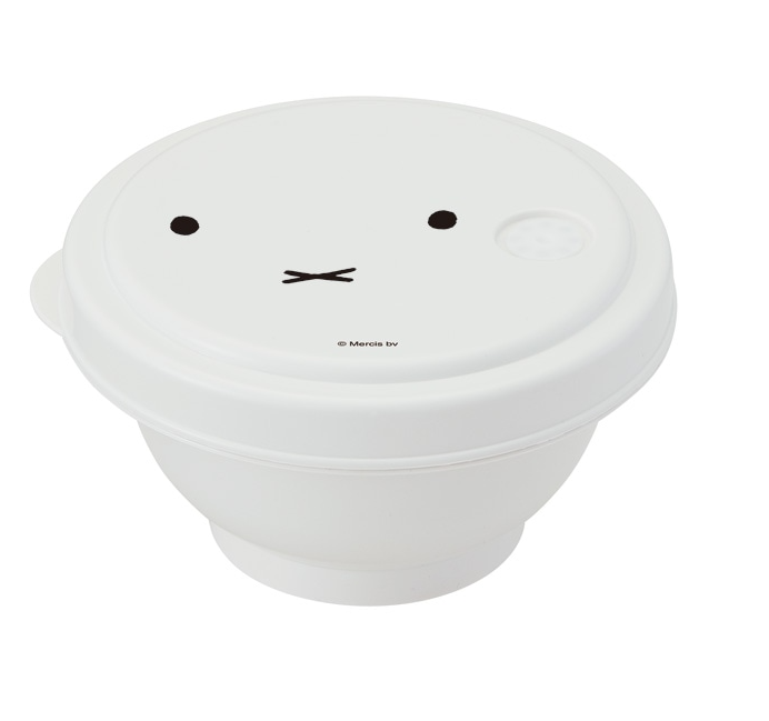 (Pre-Order) Skater Bowl-shaped thin-walled rice storage container [S size] Miffy