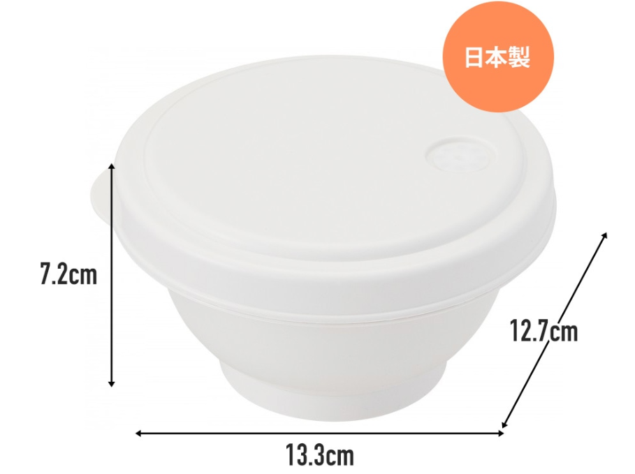 (Pre-Order) Skater Bowl-shaped thin-walled rice storage container [S size] Miffy
