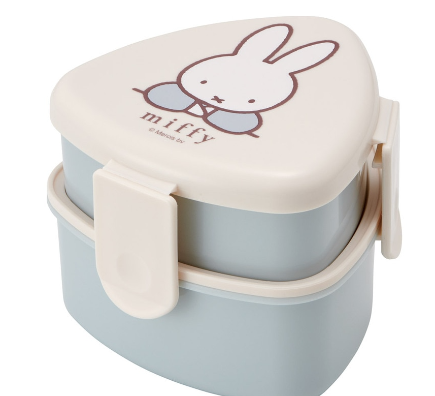 (Pre-Order) Skater Antibacterial Triangle Rice Ball Case Two-Tier 500ml Miffy