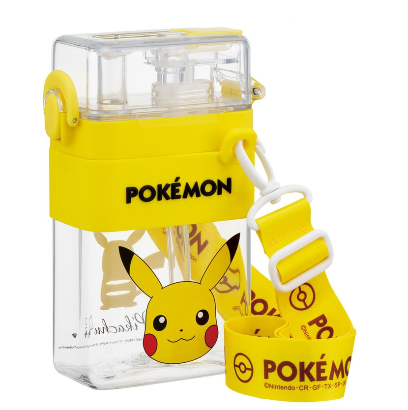 (Pre-Order) Skater Square 2-Way Water Bottle with Straw, 600ml Pokémon, Pikachu