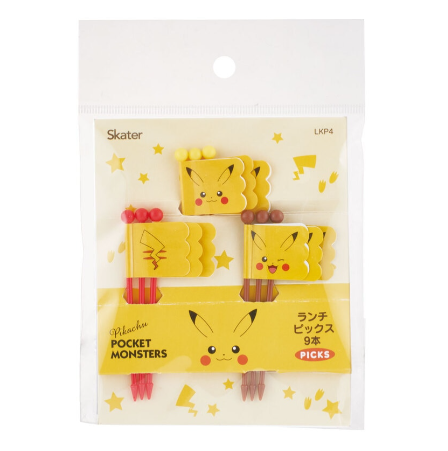 (Pre-Order) Skater Lunch Picks, 9-Pack Pokémon, Pikachu