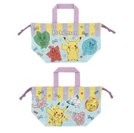 (Pre-Order) Skater Kindergarten Lunch Bag, Character Lunch Drawstring Bag Pokémon, Pikachu