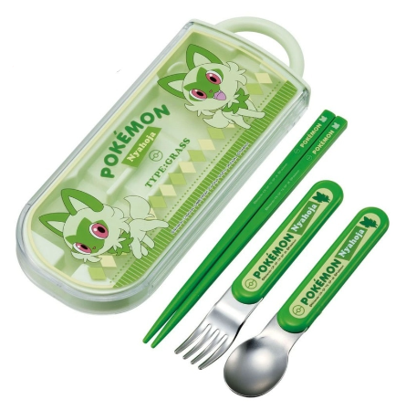 (Pre-Order) Skater Antibacterial Children's Lunch Box Trio Set with Easy-Open Pokémon Meowth