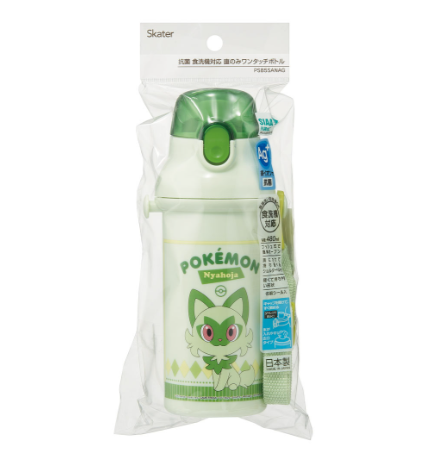 (Pre-Order) Skater Plastic Water Bottle, 480ml, Pokémon Meowth