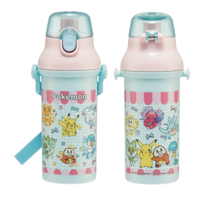 (Pre-Order) Skater plastic water bottle, 480ml, Pokémon Popping