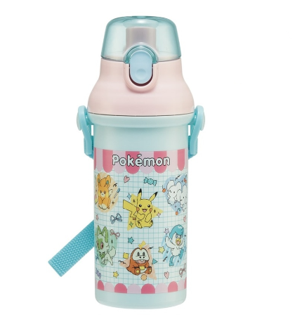 (Pre-Order) Skater plastic water bottle, 480ml, Pokémon Popping