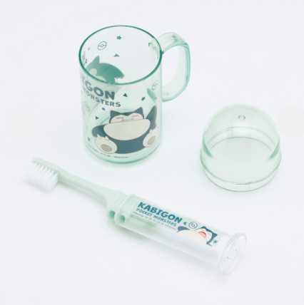 (Pre-Order) Skater ortable toothbrush travel set for kids Pokémon Snorlax