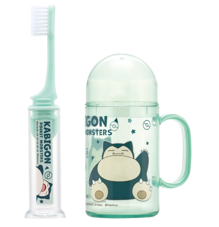 (Pre-Order) Skater ortable toothbrush travel set for kids Pokémon Snorlax