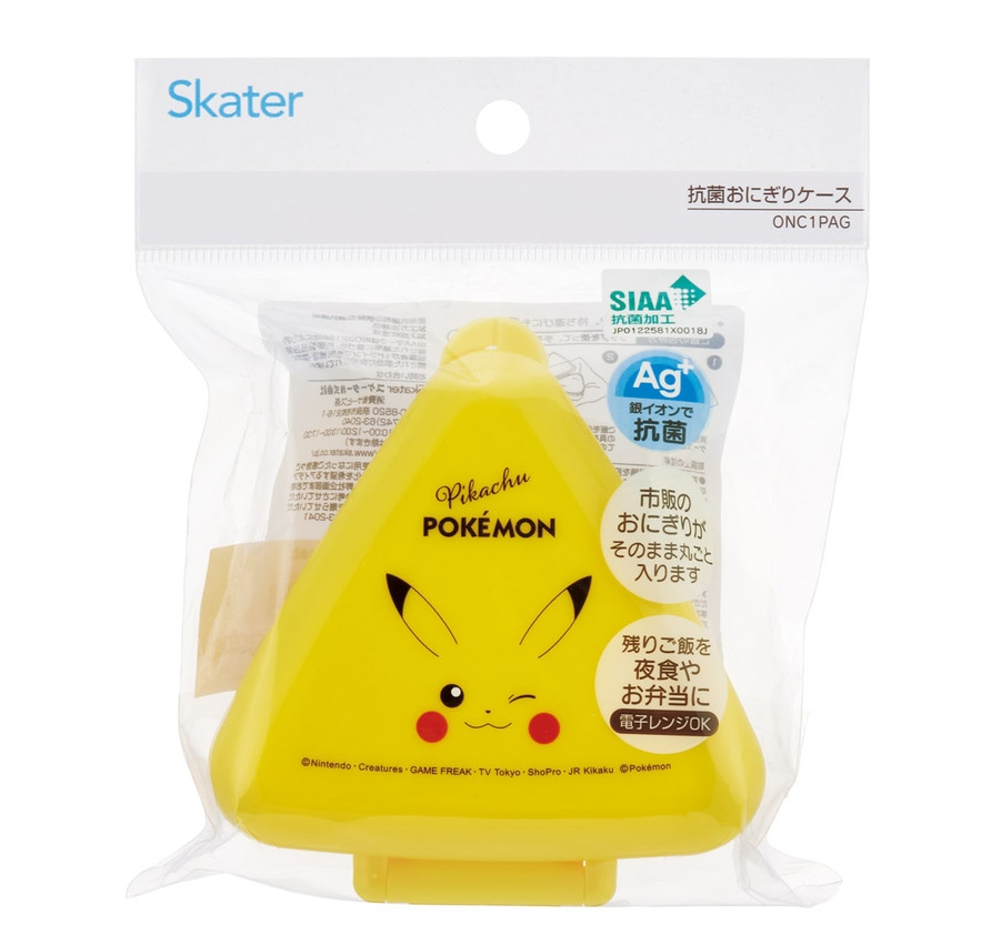 (Pre-Order) Skater triangular rice ball case for bento lunches Pokémon Pikachu