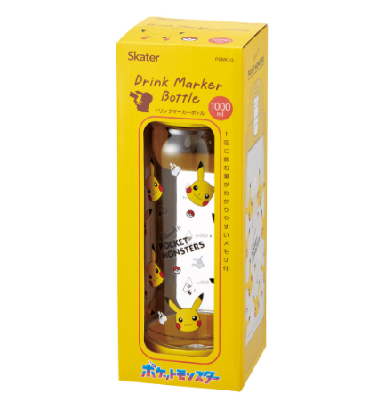 (Pre-Order) Skater Drink Marker Bottle, 1000ml Pokémon Pikachu Face