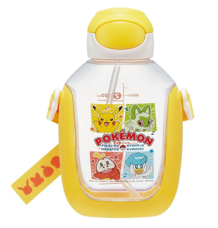 (Pre-Order) Skater One-push straw water bottle, 780ml Pokémon Pikachu