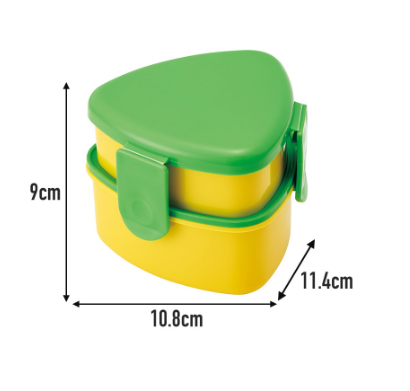 (Pre-Order) Skater Antibacterial, Triangular Rice Ball Lunch Box, Two-Tier, 500ml Pikachu Face