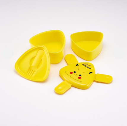 (Pre-Order) Skater Antibacterial, Triangular Rice Ball Lunch Box, Two-Tier, 500ml Pikachu Face
