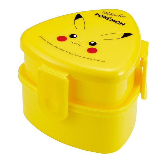(Pre-Order) Skater Antibacterial, Triangular Rice Ball Lunch Box, Two-Tier, 500ml Pikachu Face
