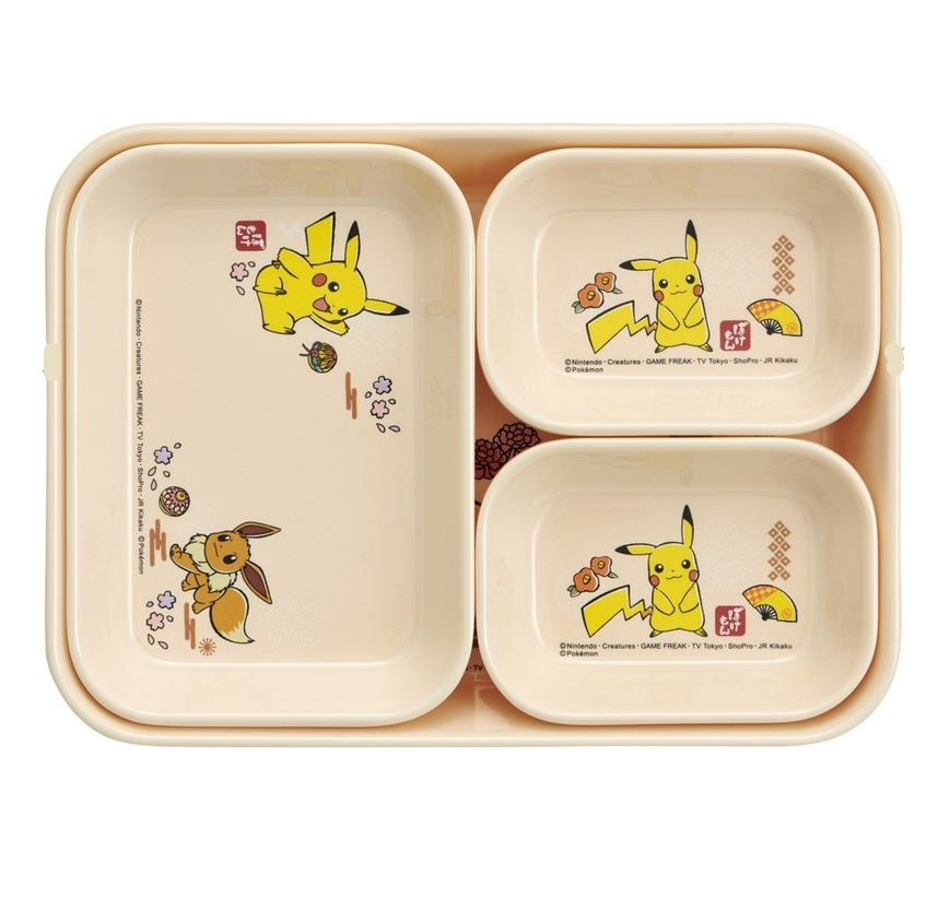 (Pre-Order) Skater Melamine Dish Tray, Medium, Plate Pokemon, Pikachu