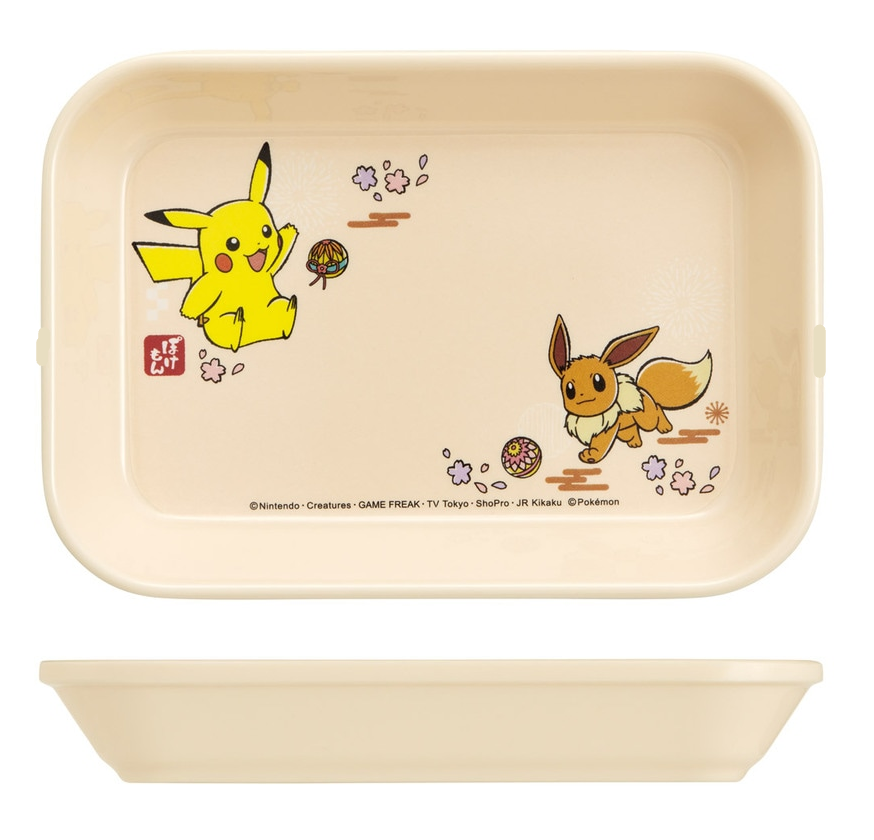 (Pre-Order) Skater Melamine Dish Tray, Medium, Plate Pokemon, Pikachu