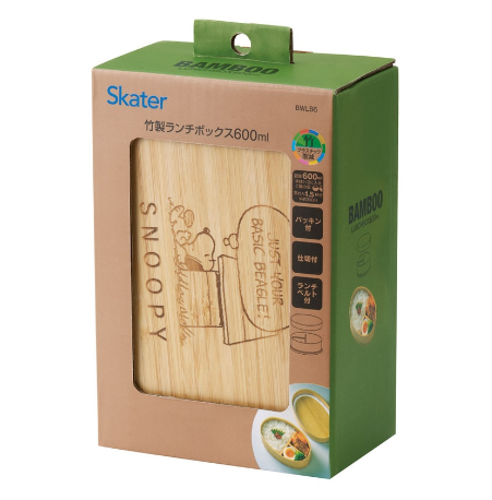 (Pre-Order) Skater Bamboo Lunch Box, 600ml Snoopy