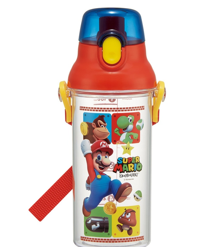 (Pre-Order) Skater Drink Marker Bottle 480ml Direct Drinking Water Bottle Super Mario