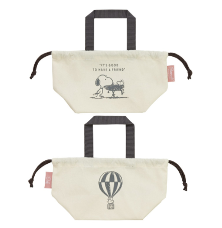 (Pre-Order) Skater Lunch Set with Drawstring Bag, Frozen, Prepared Meals, Bento Box