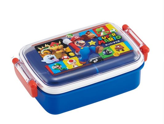 (Pre-Order) Skater Antibacterial side dishes are not easy to collapse Fluffy Lid Lunch Box (Square Type) 1 tier/450ml Super Mario