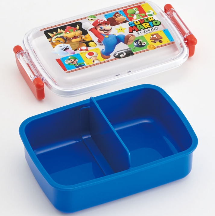 (Pre-Order) Skater Antibacterial side dishes are not easy to collapse Fluffy Lid Lunch Box (Square Type) 1 tier/450ml Super Mario