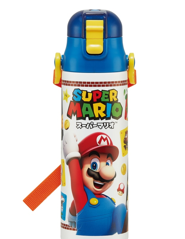 (Pre-Order) Skater Ultralight Direct Stainless Steel Bottle 580ml Super Mario