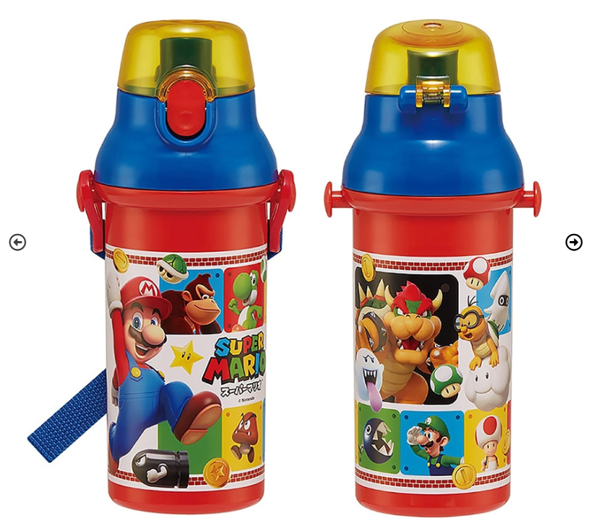 (Pre-Order) Skater Children's Direct Drinking Plastic Water Bottle 480ml Super Mario