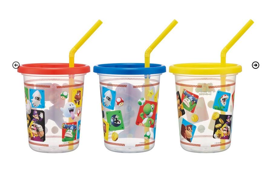 (Pre-Order) Skater Tumbler with straw 320ml/set of 3 Super Mario