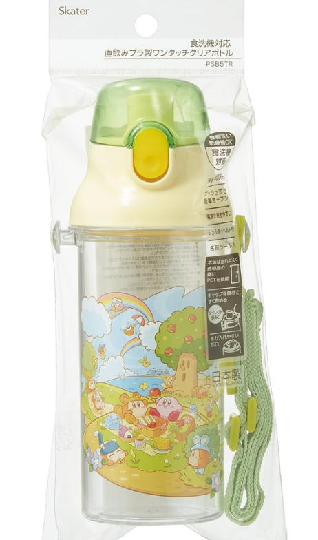 (Pre-Order) Skater Dishwasher Safe Plastic Clear Bottle 480ml Kirby Picnic