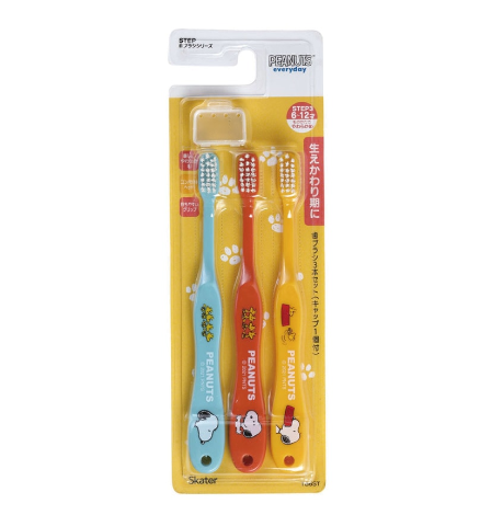 (Pre-Order) Skater Snoopy Toothbrush Set (3-Piece Set) for Elementary School Students