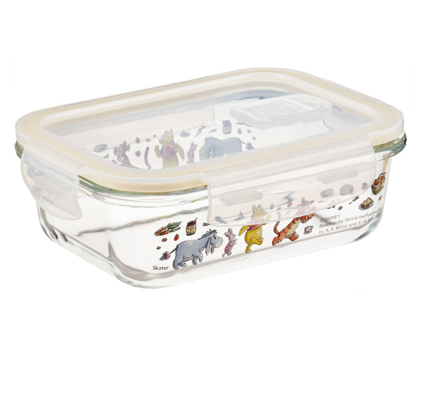 (Pre-Order) Skater Heat-resistant glass container, 650ml Winnie the Pooh
