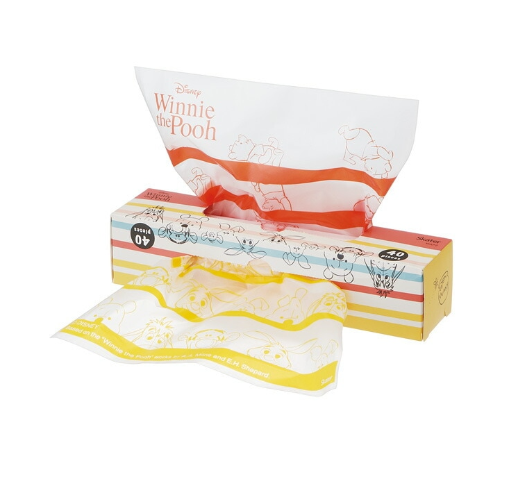 (Pre-Order) Skater Winnie the Pooh PEEK-A-BOO Small plastic bags