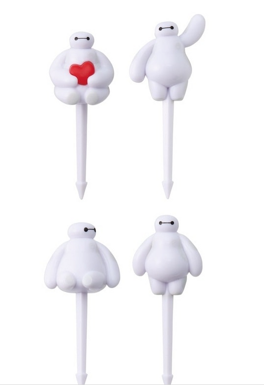 (Pre-Order) Skater Lunch Pick 4 Pack Lunch Pick Lunch Box Pick Skewer Bento Box Decoration Character Baymax Disney