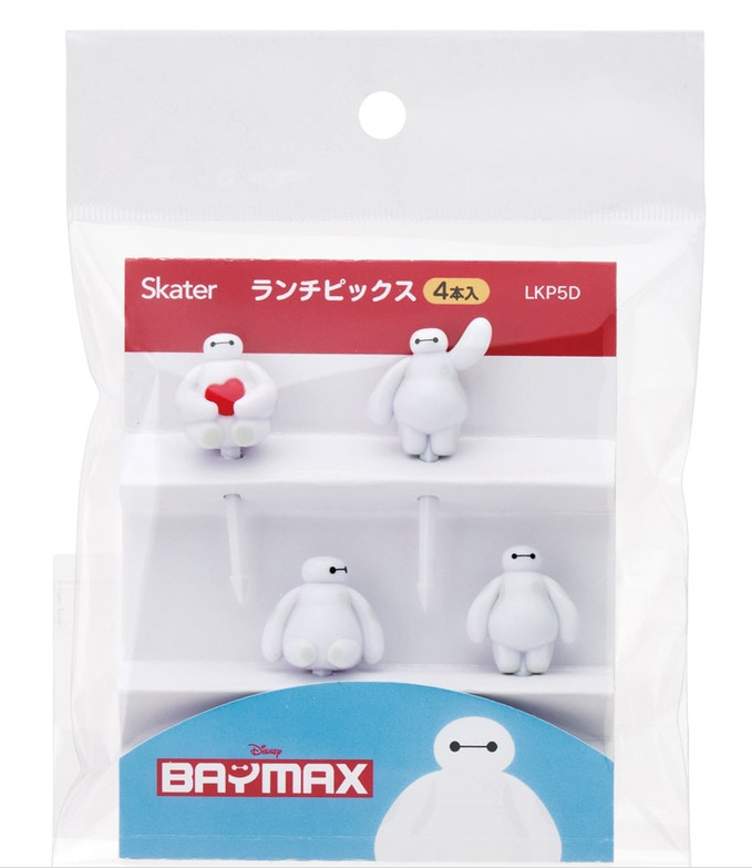 (Pre-Order) Skater Lunch Pick 4 Pack Lunch Pick Lunch Box Pick Skewer Bento Box Decoration Character Baymax Disney