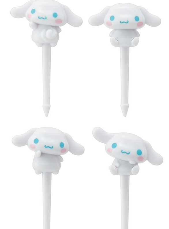 (Pre-Order) Skater Lunch Picks 4 pieces Character skewers cute bento box decoration children kids Cinnamoroll