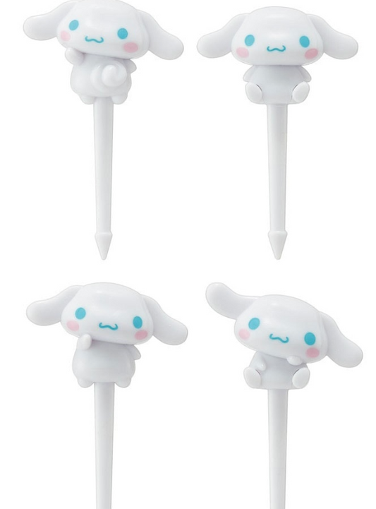 (Pre-Order) Skater Lunch Picks 4 pieces Character skewers cute bento box decoration children kids Cinnamoroll