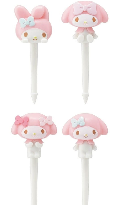 (Pre-Order) Skater Lunch Picks 4 pieces Character skewers cute bento box decoration children kids My Melody