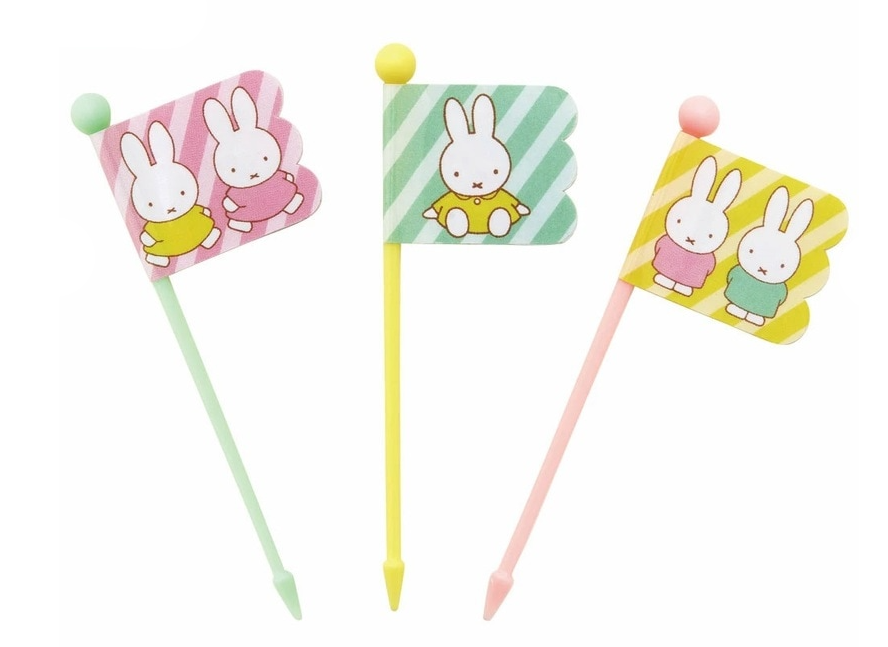 (Pre-Order) Skater Lunch Pick 9 pieces 3 patterns × 3 pieces Set Pick Lunch Pick Miffy