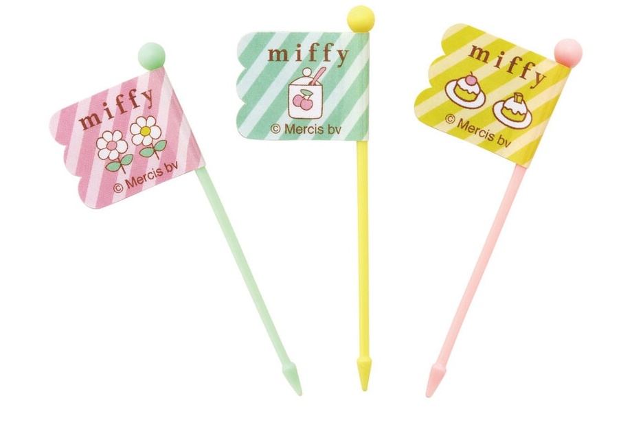 (Pre-Order) Skater Lunch Pick 9 pieces 3 patterns × 3 pieces Set Pick Lunch Pick Miffy