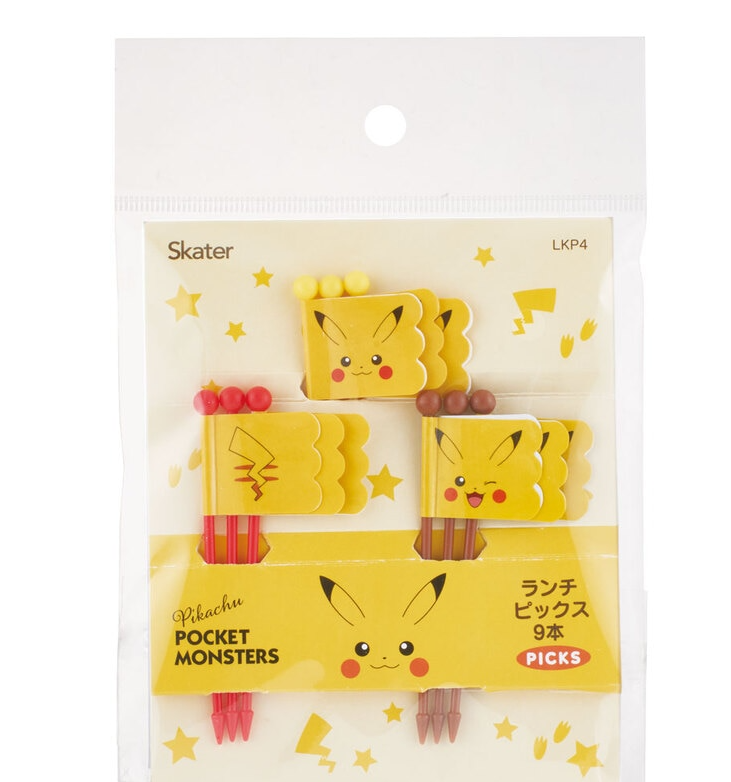 (Pre-Order) Skater Lunch Pick 9 Pieces 3 Patterns × 3 Pieces Set Bento Pick Lunch Pick Pokemon