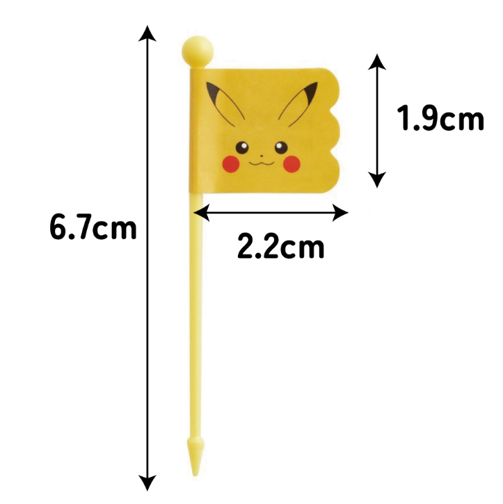 (Pre-Order) Skater Lunch Pick 9 Pieces 3 Patterns × 3 Pieces Set Bento Pick Lunch Pick Pokemon