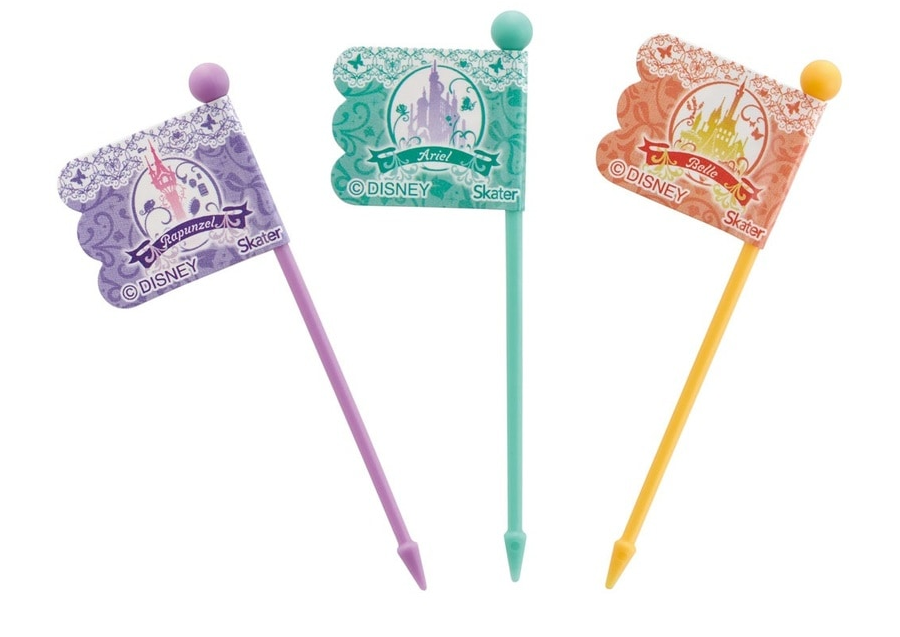 (Pre-Order) Skater Lunch Picks 9 pieces [3 patterns × 3 pieces] Princess