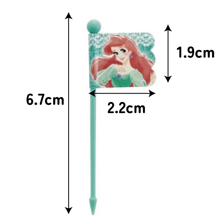 (Pre-Order) Skater Lunch Picks 9 pieces [3 patterns × 3 pieces] Princess