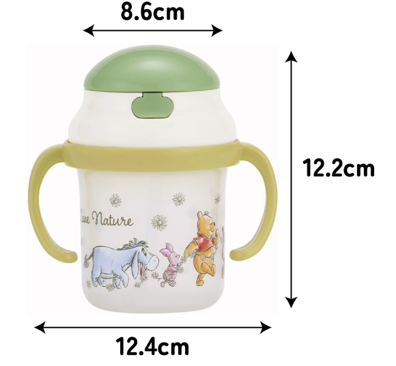 (Pre-Order) Skater Straw Hopper Two-Handed Mug Winnie the Pooh Baby Supplies Goods Drinking Practice Disney