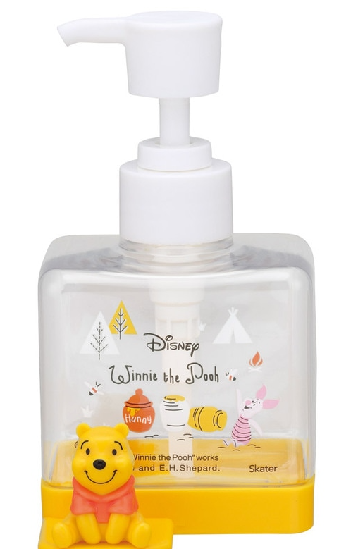 (Pre-Order) Skater Soap Dispenser with Mascot 250ml Refillable Bottle Hand Wash Pump Bottle Winnie the Pooh