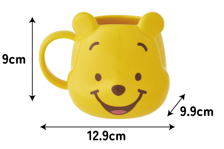 (Pre-Order) Skater Ceramic Die-cut Mug Cup Dishwasher Microwave Compatible Children's Character Winnie the Pooh